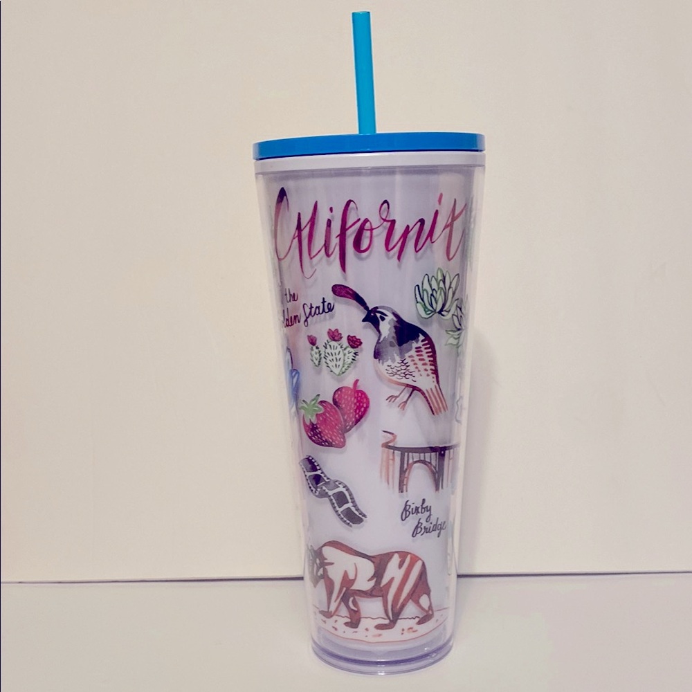 Starbucks 2019 Venti (24 oz) California Illustrated Cold Cup Tumbler with Straw